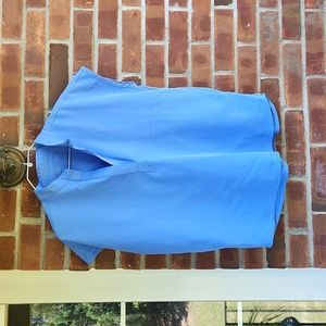 XS Figs Oversized Rafaela Ceil Blue Scrub Top